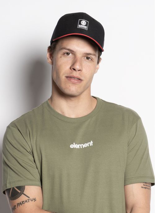 Camiseta M/C Simple Logo Verde Militar