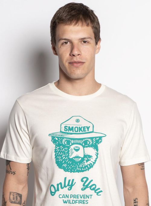 Camiseta M/C Prevent Center Off White