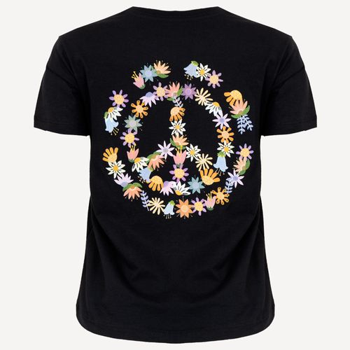 Camiseta Element M/C Flowers Logo Preto