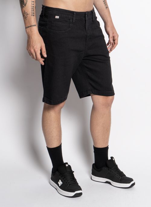 Bermuda Element Jeans Black Denim Preto