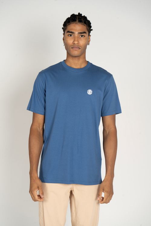 Camiseta Element M/C Basic Crew Azul