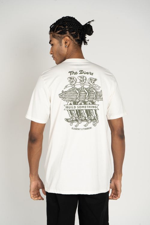 Camiseta Element M/C Skeleton Gang Snow White