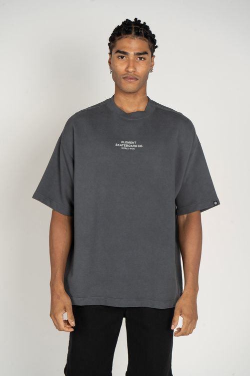 Camiseta Element M/C Special Skateboard Cinza Escuro