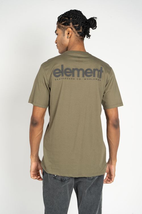 Camiseta Element M/C Simple Logo Verde Escuro