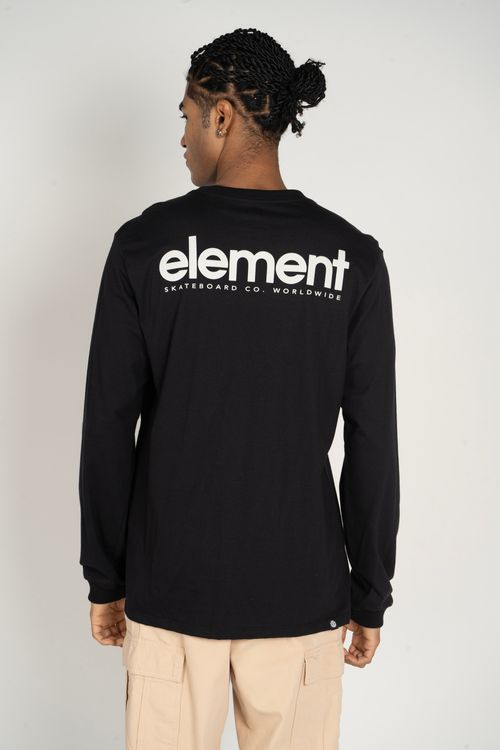 Camiseta Element M/L Simple Logo Preto