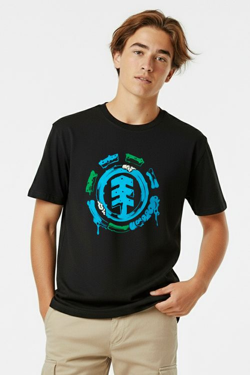 Camiseta Element M/C Rolling Dead Lg Tn Preto