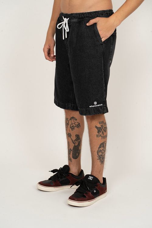 Bermuda Element Jeans Street Denim Preto