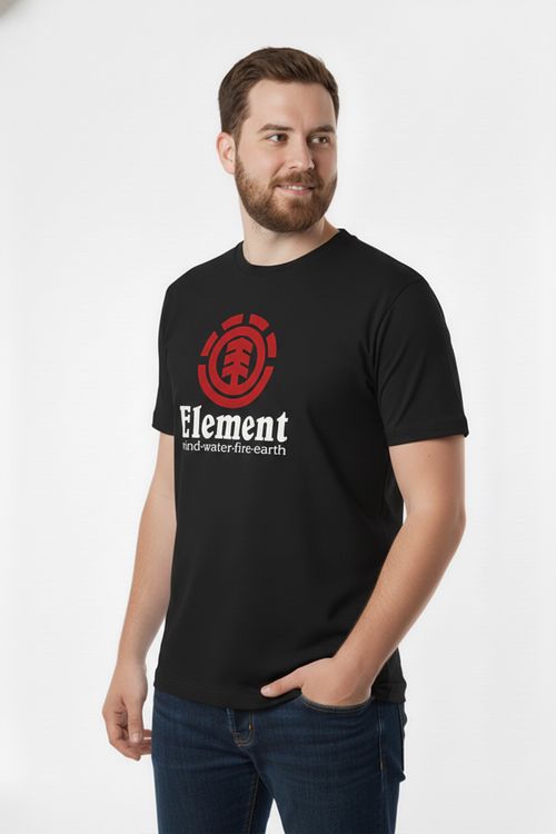 Camiseta Element M/C Vertical Ps Preto