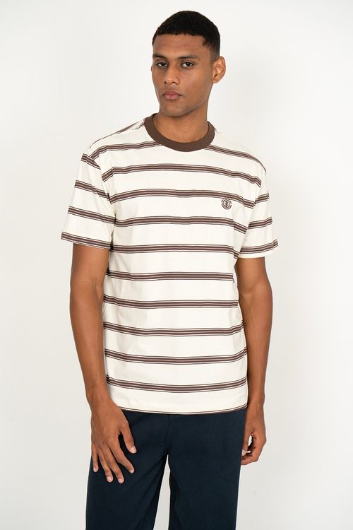 Camiseta Element M/C Stripe Mini Emb Snow White