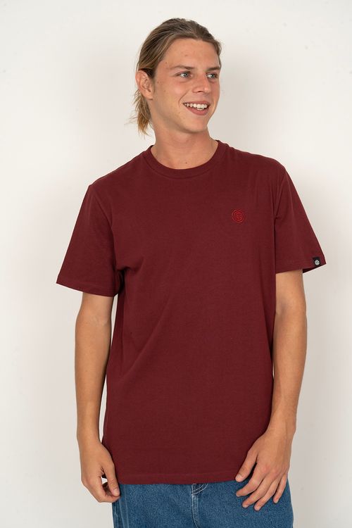 Camiseta Element M/C Mini Emb Vinho - Logo Vinho