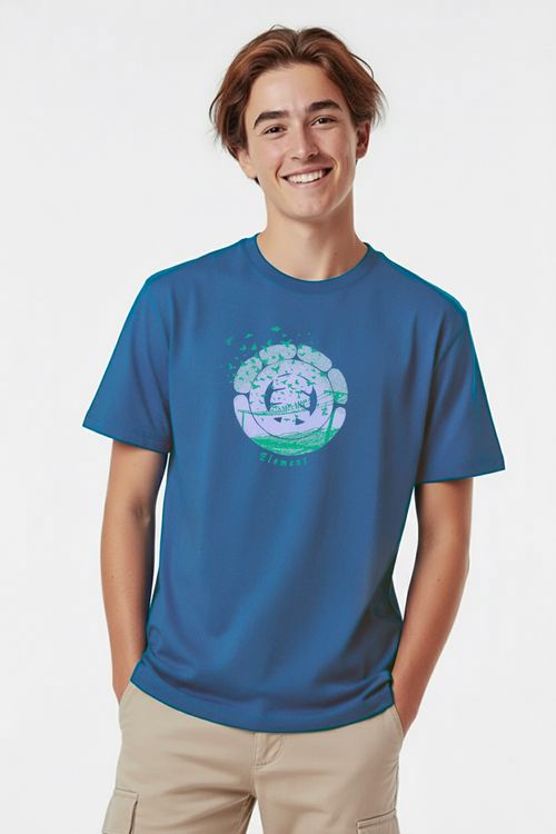 Camiseta Element M/C Flock Tn Azul
