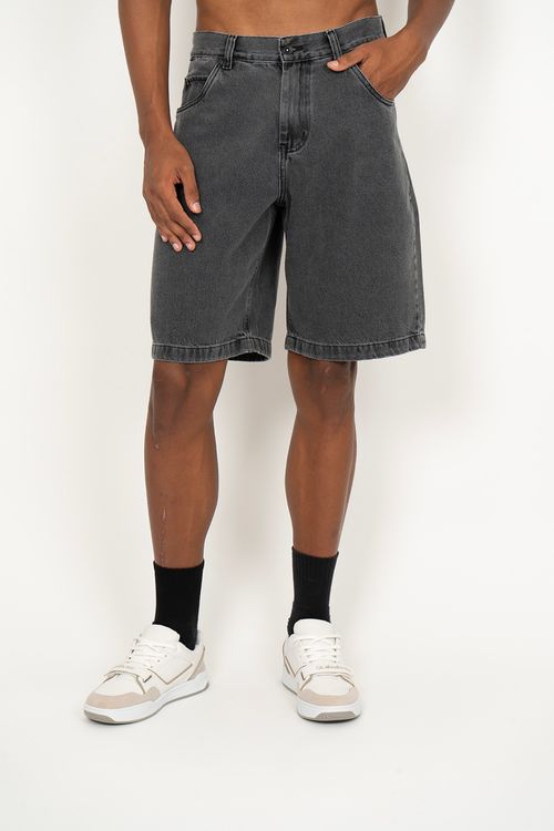 Bermuda Jeans Element Big 5 Denim Grey Cinza