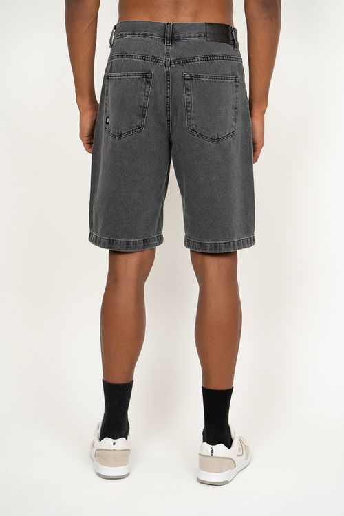 Bermuda Jeans Element Big 5 Denim Grey Cinza