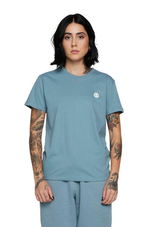 Camiseta Element M/C Mini Logo Azul Claro
