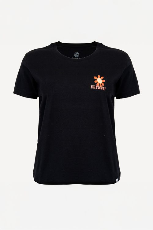 Camiseta Element M/C Flowers Logo Preto