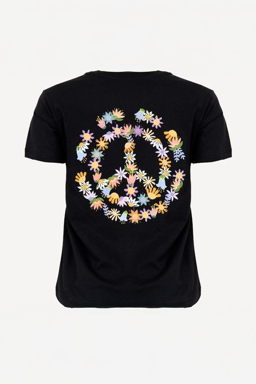 Camiseta Element M/C Flowers Logo Preto