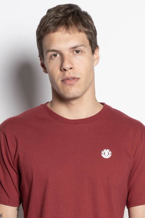 Camiseta Element M/C Basic Crew Color Vinho