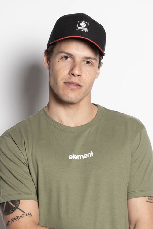 Camiseta Element M/C Simple Logo Verde Militar