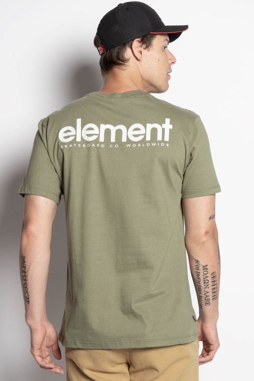 Camiseta Element M/C Simple Logo Verde Militar