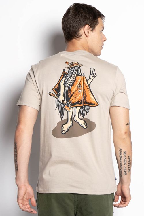 Camiseta Element M/C Happy Camper Caqui Claro