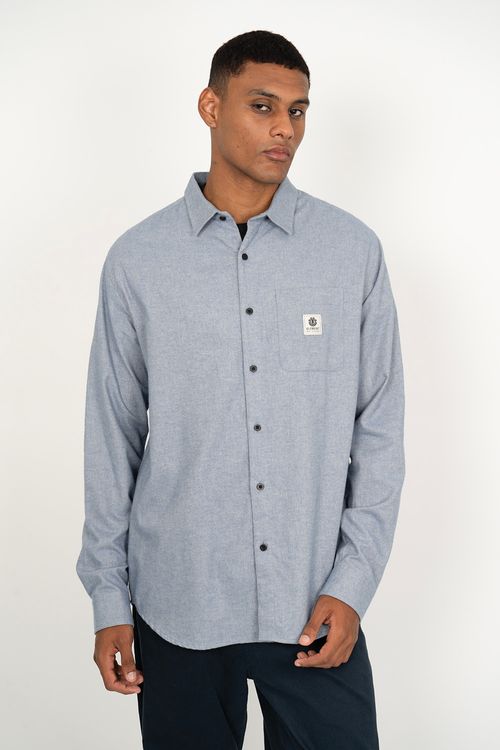 Camisa Element M/l Woven Track Azul