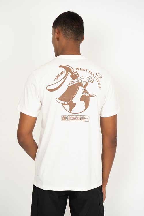 Camiseta Element M/c Mend Snow White