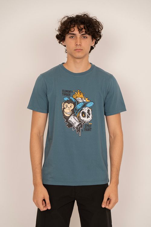 Camiseta Element M/C Timber Flow Azul Escuro