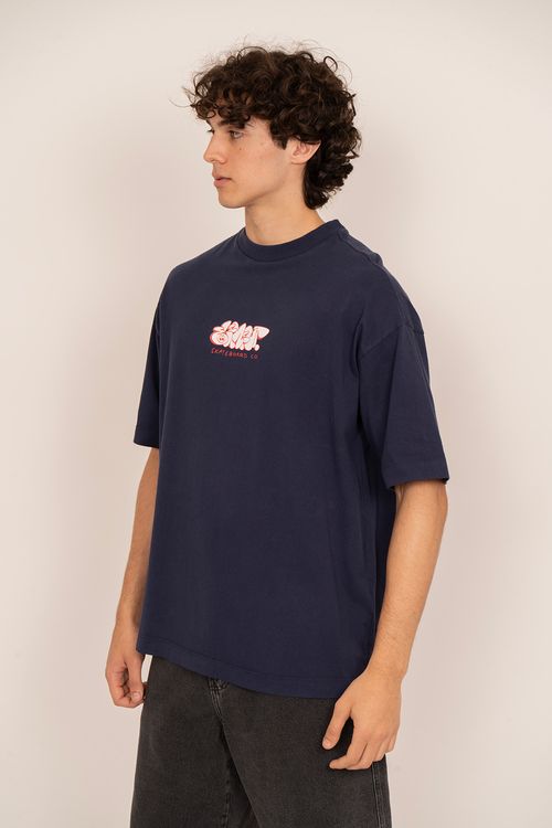 Camiseta Element M/C Bubble Worm Azul Escuro