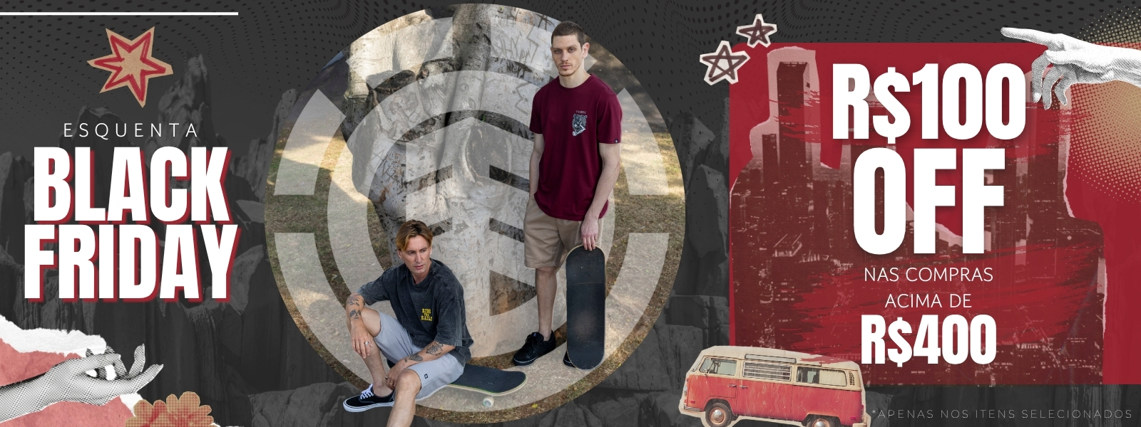 Esquenta Black Friday  R$100 OFF nas compras acima de R$400